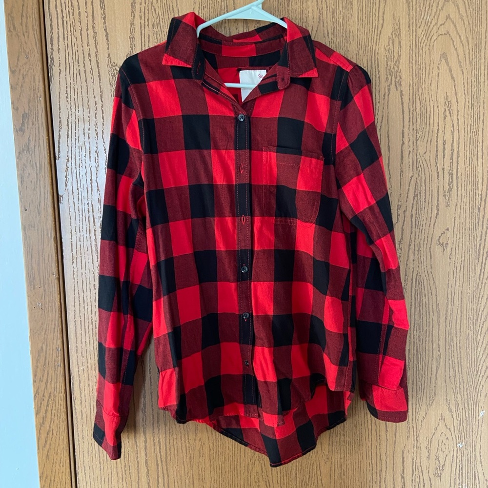 Buffalo plaid flannel button up